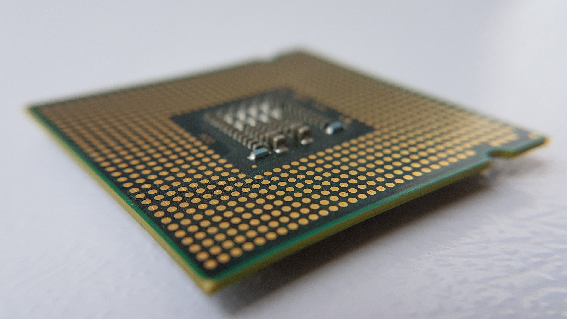 Close-up of a semiconductor package